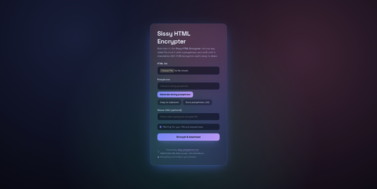 Sissy HTML Encrypter