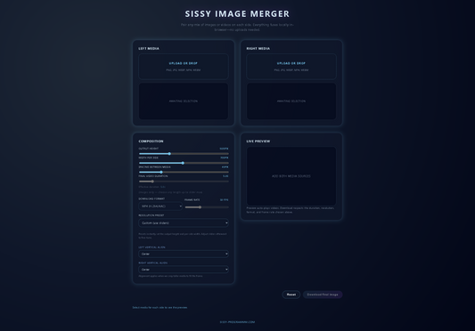 Sissy Image Merger HTML