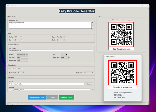 Easy QR Code Generator