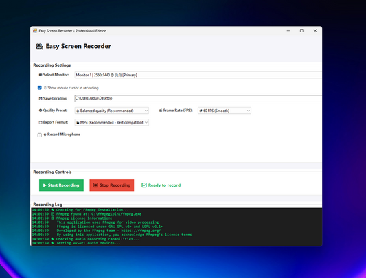 Easy Screen Recording